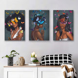 Butterfly Elegance Canvas Set of 3 Piece Canvas Prints Wall Art Decor