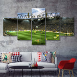 Bvb Borussia Dortmund Signal Iduna Park Stadium 5 Piece Multi Panels Canvas Prints Wall Art - Painting Canvas,Wall Decor