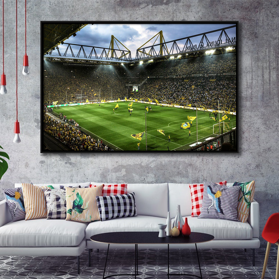 Bvb Borussia Dortmund Signal Iduna Park Stadium Framed Canvas Prints Wall Art - Painting Canvas,Framed Picture,Home Art Wall Decor
