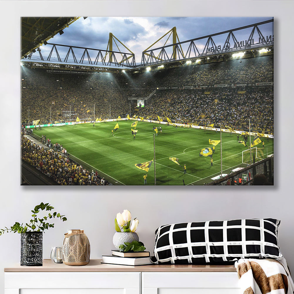 Bvb Borussia Dortmund Signal Iduna Park Stadium Canvas Prints Wall Art