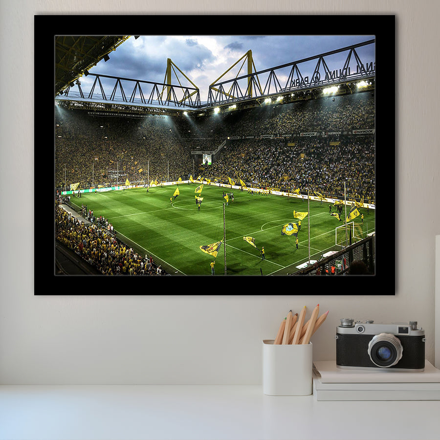 Bvb Borussia Dortmund Signal Iduna Park Stadium Framed Art Print Wall Decor - Painting Art, Framed Picture, Home Decor