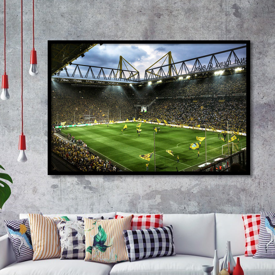 Bvb Borussia Dortmund Signal Iduna Park Stadium Framed Art Print Wall Decor - Painting Art, Framed Picture, Home Decor