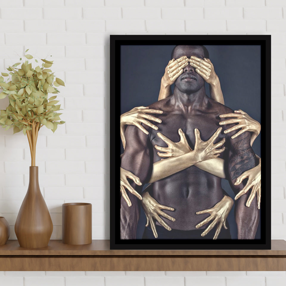 Captured Passion Framed Canvas Prints Wall Art Home Decor - Painting Canvas,Black Frame, Ready to hang
