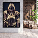 Captured Passion Framed Canvas Prints Wall Art Home Decor - Painting Canvas,Black Frame, Ready to hang