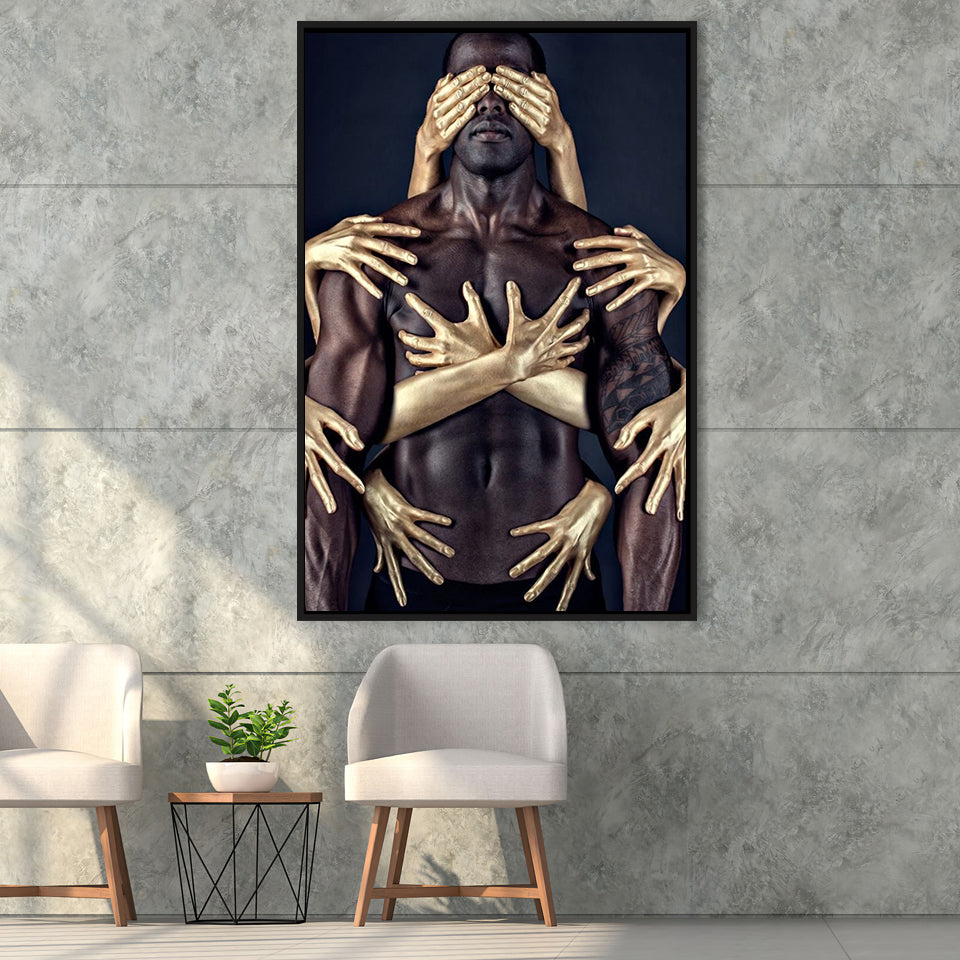 Captured Passion Framed Canvas Prints Wall Art Home Decor - Painting Canvas,Black Frame, Ready to hang