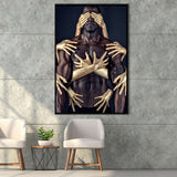 Captured Passion Framed Canvas Prints Wall Art Home Decor - Painting Canvas,Black Frame, Ready to hang