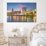 Cleveland Skyline Canvas Wall Art - Painting Canvas, Canvas Prints, Painting Art, Prints for Sale