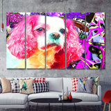 Cocker Spaniel Pop Art Canvas 5 Piece B Prints Wall Art Decor - Painting Canvas, Multi Panels, Canvas Prints