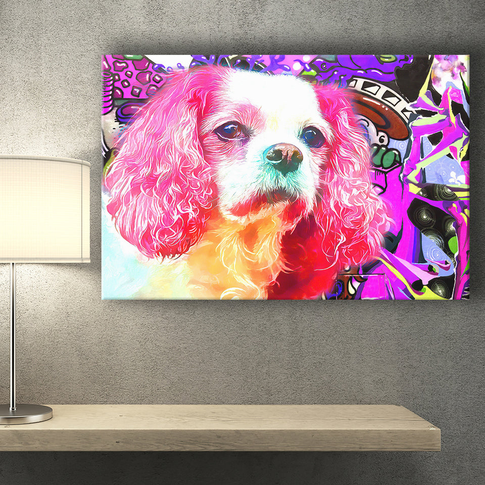 Cocker Spaniel Pop Art Canvas Prints Wall Art Decor - Painting Canvas, Home Decor, Art Print, Art For Sale