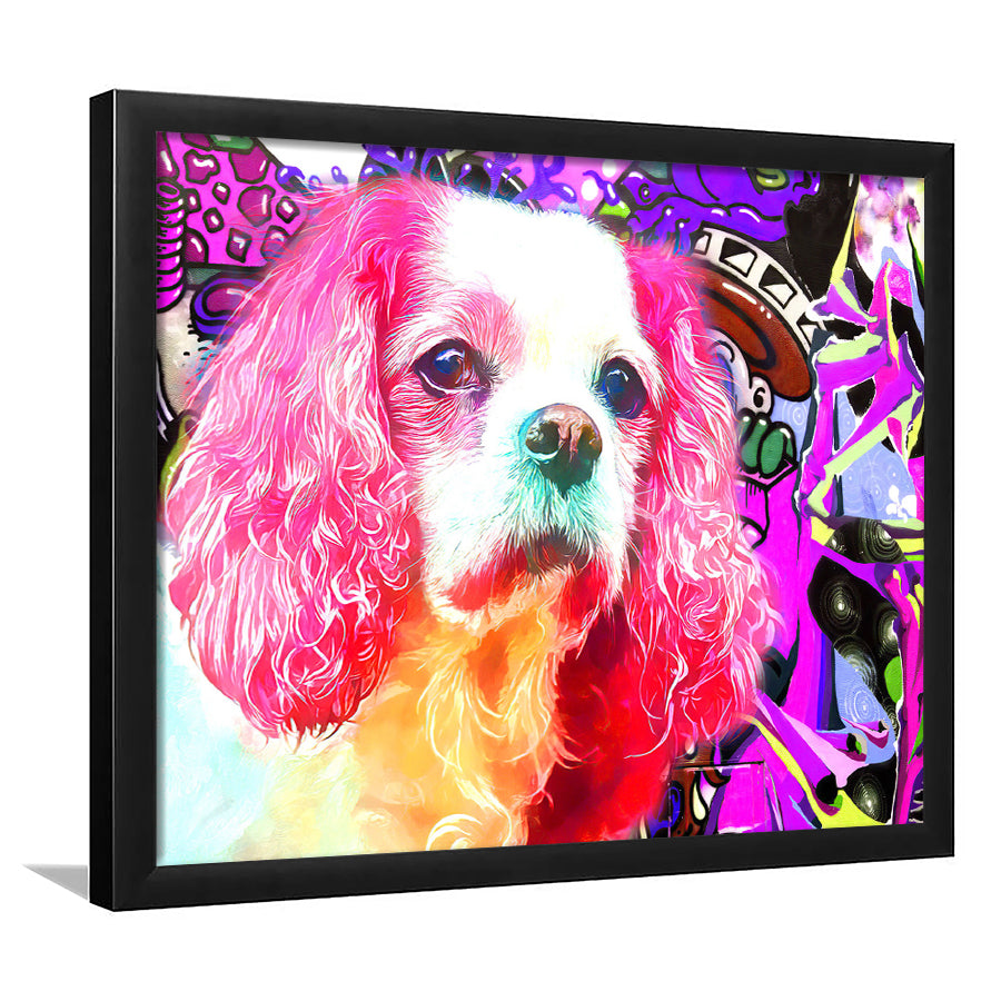 Cocker Spaniel Pop Art Framed Art Print Wall Decor - Painting Art, Wall Art Decor, Framed Picture, Black Frame