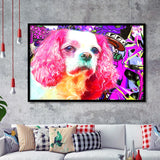 Cocker Spaniel Pop Art Framed Art Print Wall Decor - Painting Art, Wall Art Decor, Framed Picture, Black Frame