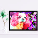 Cocker Spaniel Pop Art Framed Art Print Wall Decor - Painting Art, Wall Art Decor, Framed Picture, Black Frame