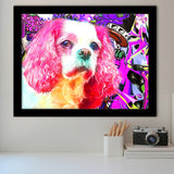 Cocker Spaniel Pop Art Framed Art Print Wall Decor - Painting Art, Wall Art Decor, Framed Picture, Black Frame
