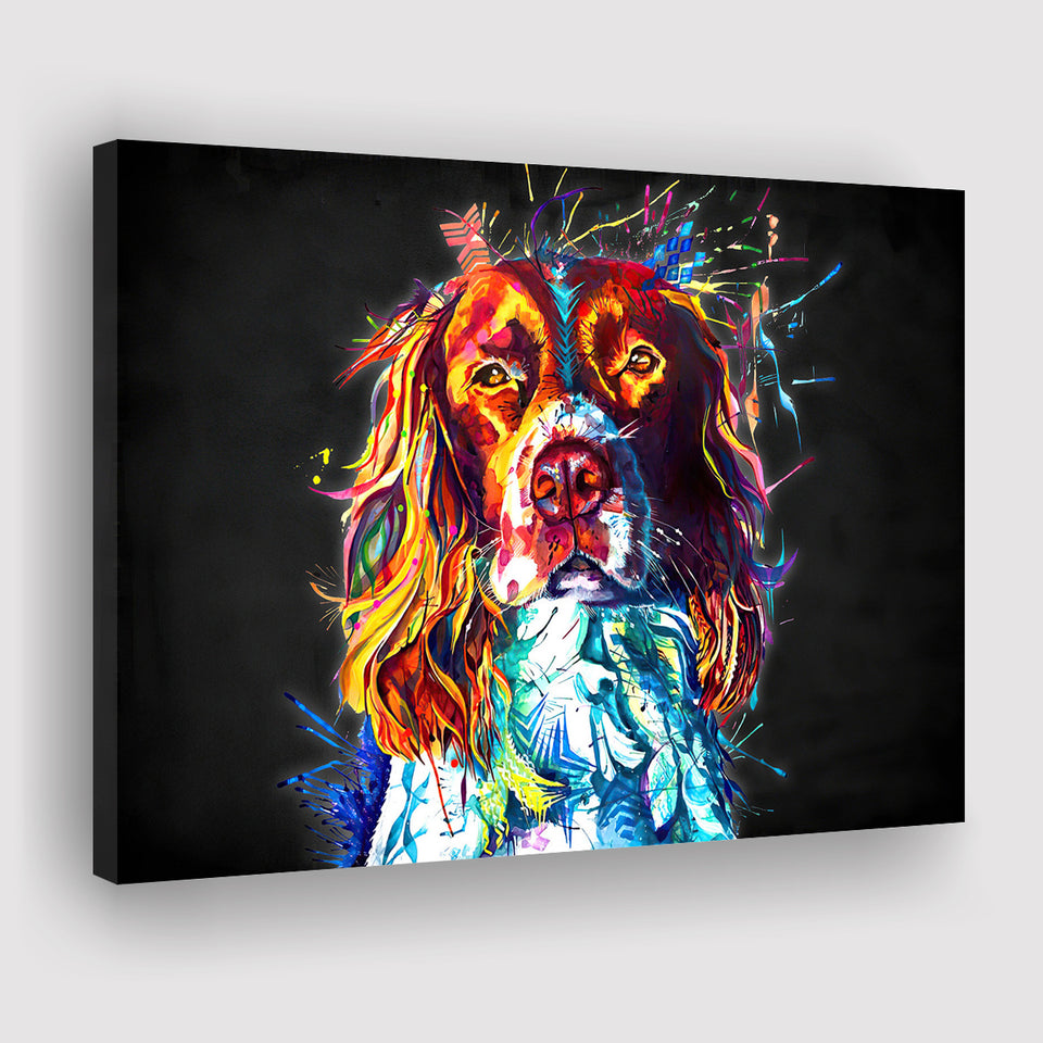 Cocker Spaniel Puppy Colorful Art Canvas Prints Wall Art Decor - Painting Canvas, Home Decor, Art Print, Art For Sale