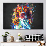 Cocker Spaniel Puppy Colorful Art Canvas Prints Wall Art Decor - Painting Canvas, Home Decor, Art Print, Art For Sale