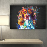 Cocker Spaniel Puppy Colorful Art Canvas Prints Wall Art Decor - Painting Canvas, Home Decor, Art Print, Art For Sale