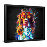 Cocker Spaniel Puppy Colorful Art Framed Art Print Wall Decor - Painting Art, Wall Art Decor, Framed Picture, Black Frame