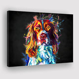 Cocker Spaniel Puppy Colorful Art Canvas Prints Wall Art Decor - Painting Canvas, Home Decor, Art Print, Art For Sale