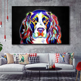 Cocker Spaniel Puppy Colorful Pet House Decor Framed Canvas Prints Wall Art Decor - Painting Canvas, Floating Frame, Framed Picture