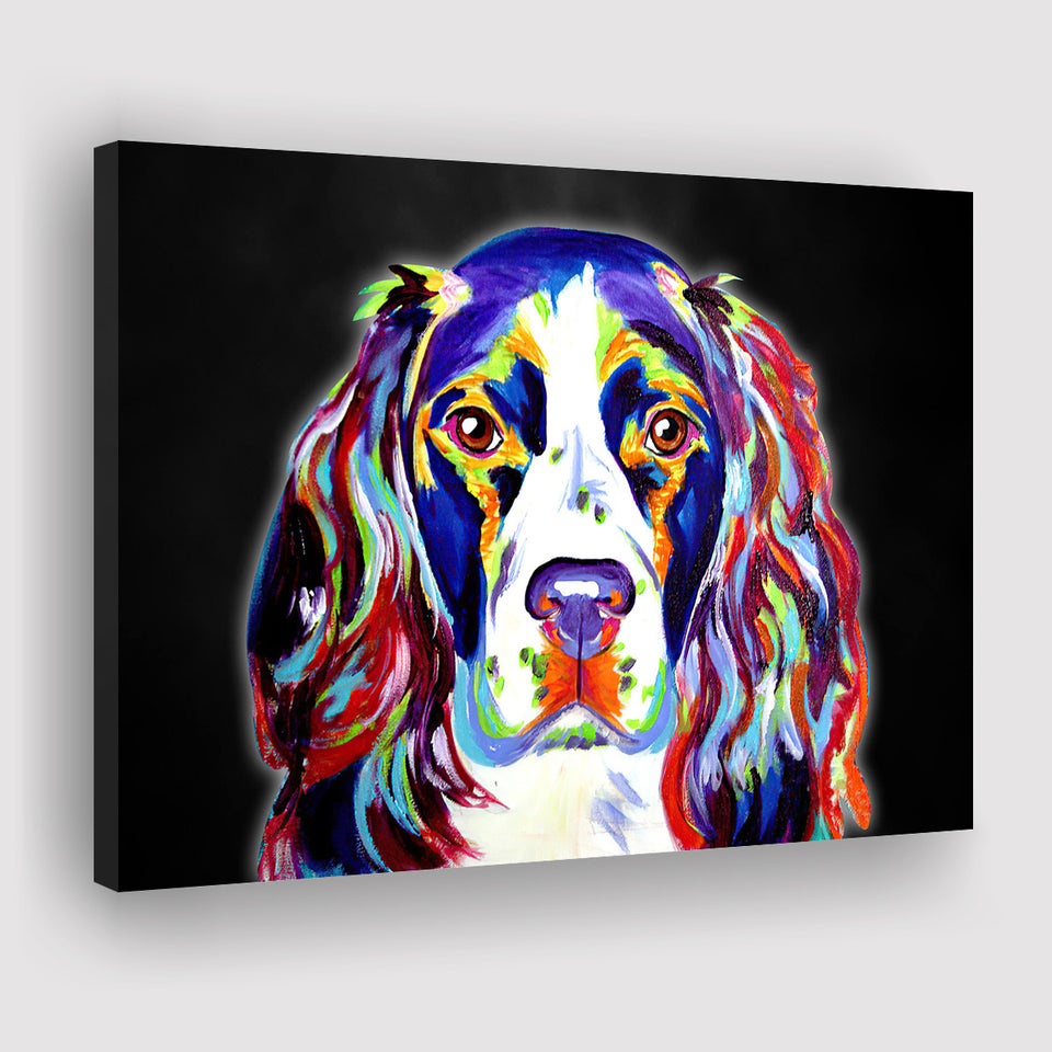 Cocker Spaniel Puppy Colorful Pet House Decor Canvas Prints Wall Art Decor - Painting Canvas, Home Decor, Art Print, Art For Sale
