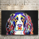 Cocker Spaniel Puppy Colorful Pet House Decor Canvas Prints Wall Art Decor - Painting Canvas, Home Decor, Art Print, Art For Sale