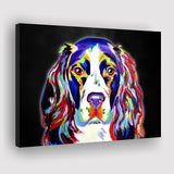 Cocker Spaniel Puppy Colorful Pet House Decor Canvas Prints Wall Art Decor - Painting Canvas, Home Decor, Art Print, Art For Sale