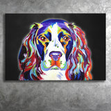 Cocker Spaniel Puppy Colorful Pet House Decor Canvas Prints Wall Art Decor - Painting Canvas, Home Decor, Art Print, Art For Sale