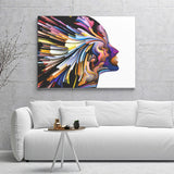 Colorful Abstract Face Canvas Wall Art - Painting Canvas, Canvas Prints, Painting Art, Prints for Sale