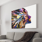 Colorful Abstract Face Canvas Wall Art - Painting Canvas, Canvas Prints, Painting Art, Prints for Sale