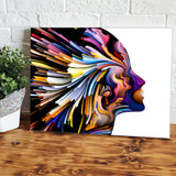 Colorful Abstract Face Canvas Wall Art - Painting Canvas, Canvas Prints, Painting Art, Prints for Sale