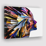 Colorful Abstract Face Canvas Wall Art - Painting Canvas, Canvas Prints, Painting Art, Prints for Sale