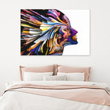 Colorful Abstract Face Canvas Wall Art - Painting Canvas, Canvas Prints, Painting Art, Prints for Sale