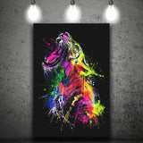 Colorful Roaring Lion Canvas Prints Wall Art Decor - Painting Canvas, Home Decor, Art Print, Art For Sale