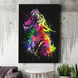 Colorful Roaring Lion Canvas Prints Wall Art Decor - Painting Canvas, Home Decor, Art Print, Art For Sale