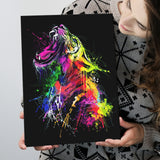 Colorful Roaring Lion Canvas Prints Wall Art Decor - Painting Canvas, Home Decor, Art Print, Art For Sale