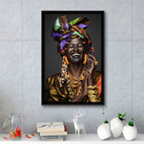 Colorful Smile Framed Canvas Prints Wall Art Home Decor - Painting Canvas,Black Frame, Ready to hang