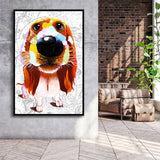 Cool Girl Puppy Pet House Decor Framed Canvas Prints Wall Art Decor - Painting Canvas, Floating Frame, Framed Picture