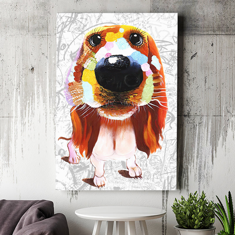 Cool Girl Puppy Pet House Decor Canvas Prints Wall Art Decor - Painting Canvas, Home Decor, Art Print, Art For Sale