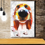 Cool Girl Puppy Pet House Decor Canvas Prints Wall Art Decor - Painting Canvas, Home Decor, Art Print, Art For Sale