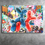 Couple Balloon Dog Graffiti Canvas Prints Wall Art Decor - Painting Canvas, Home Decor, Art Print, Art For Sale