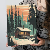 Cabin Retro Art Print V1 ,City Art Print, Large Canvas, Canvas Print Wall Art Home Decor