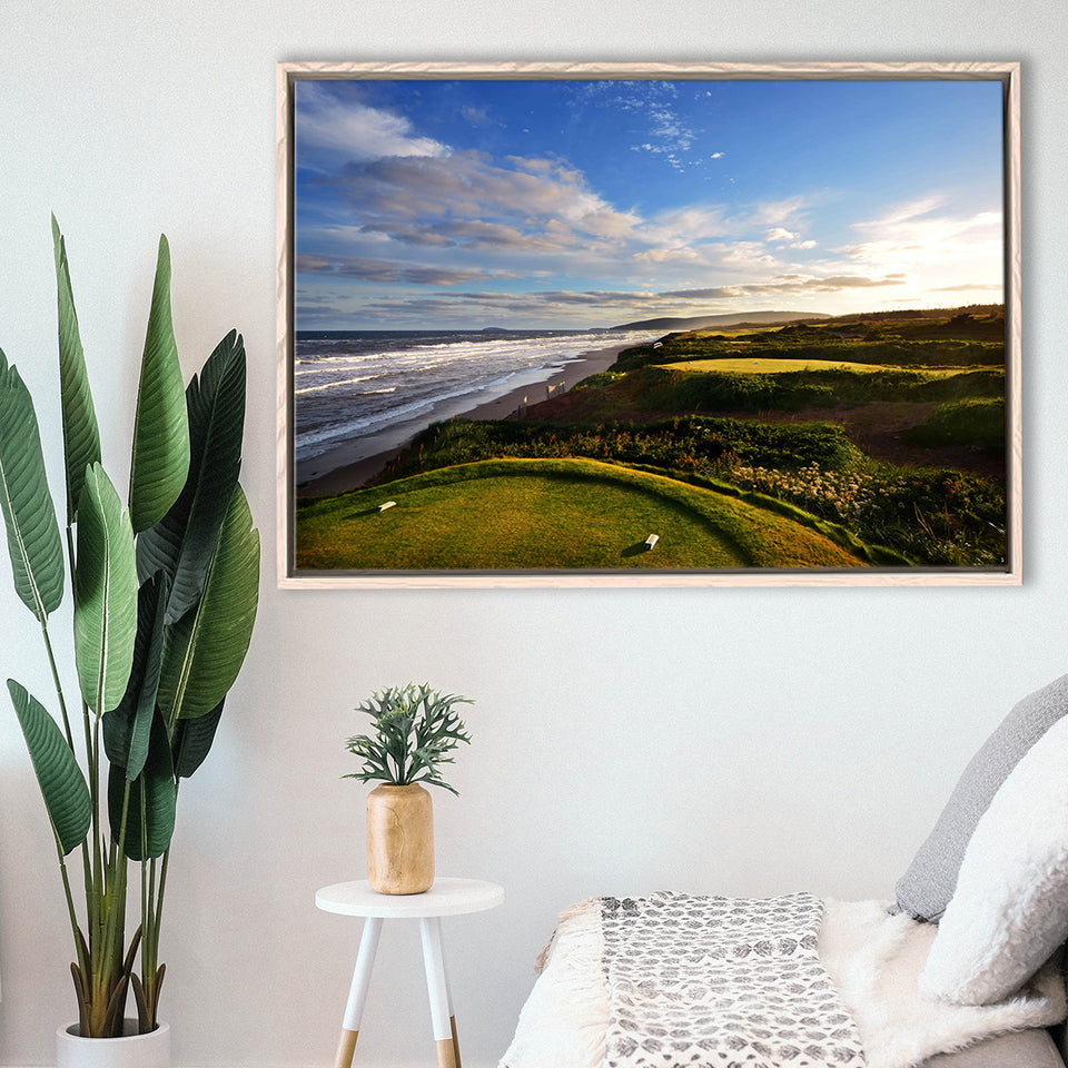 Cabot Links Golf Courses At Inverness, Nova Scotia, Canada, Golf Art Print, Framed Canvas Prints Wall Art Decor, Floating Frame
