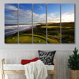 Cabot Links Golf Courses At Inverness, Nova Scotia, Canada, 5 Panels Extra Large Canvas Prints Wall Art Decor