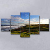 Cabot Links Golf Courses At Inverness, Nova Scotia, Canada, Golf Art Print, 5 Panels Canvas Prints Wall Art Decor