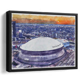 Caesars Superdome New Orleans Saints Watercolor, Sport Art Prints Fan Gift, Framed Canvas Prints Wall Art Decor