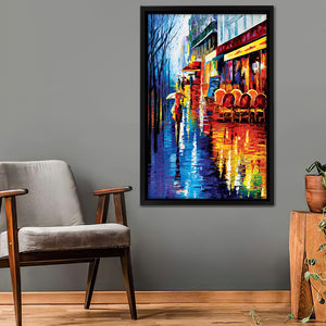 Cafe In Paris Canvas Wall Art - Framed Art, Framed Canvas, Painting Canvas