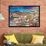 Cagliari Sardinia Italy Old Town Skyline City Art Watercolor Framed Art Prints Wall Art Decor,Framed Picture