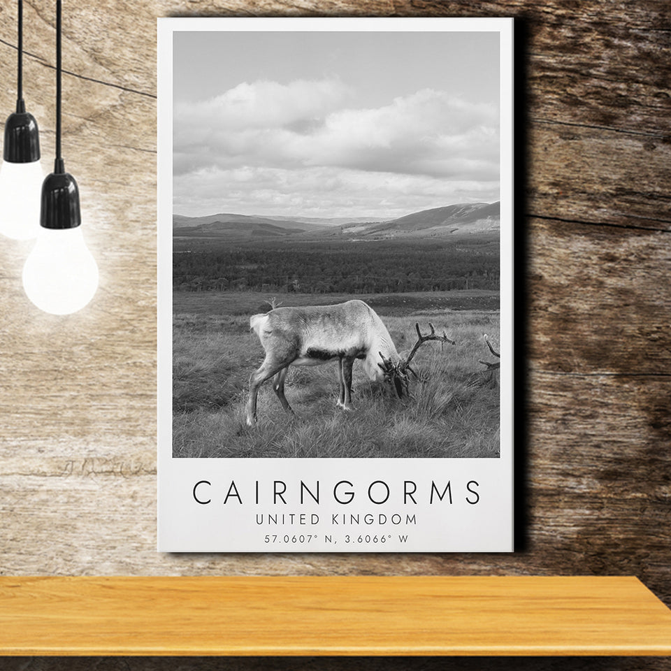 Cairngorms National Park Travel Art Black And White Decor Canvas Prints Wall Art Home Decor