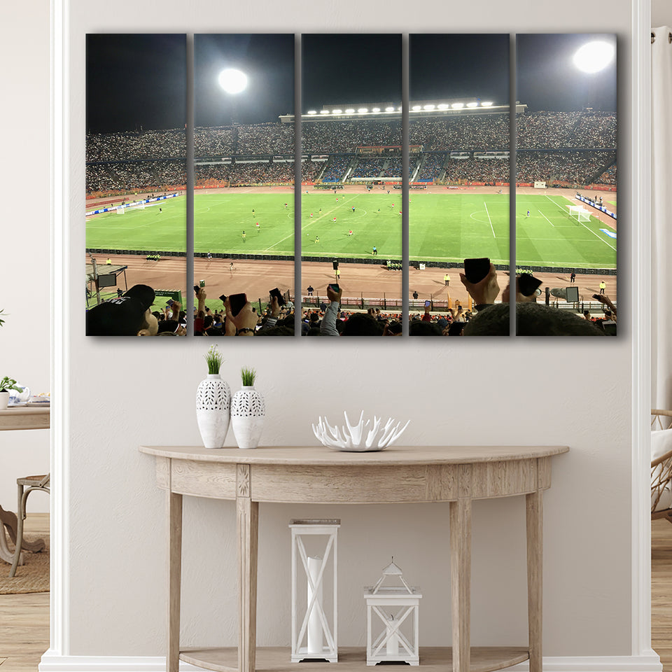 Cairo International Stadium, Stadium Canvas, Sport Art, Gift for him, Multi Panels B, Canvas Prints Wall Art Decor