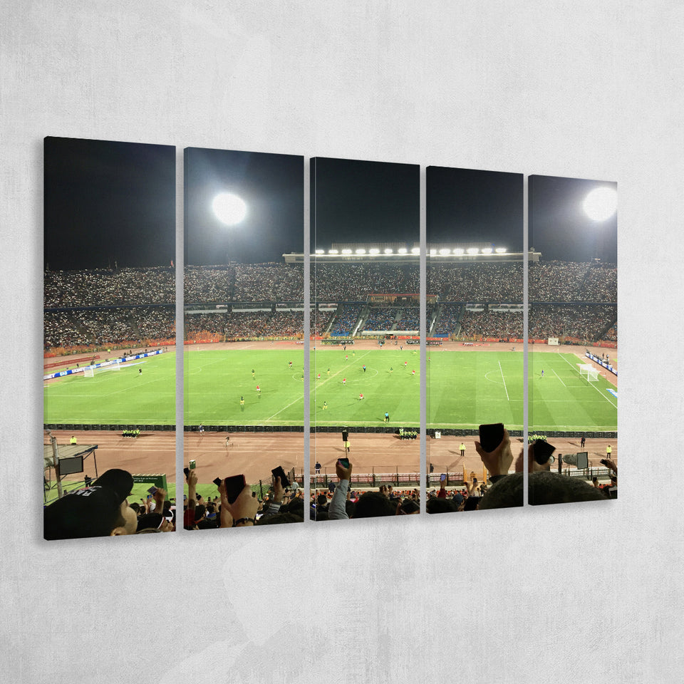 Cairo International Stadium, Stadium Canvas, Sport Art, Gift for him, Multi Panels B, Canvas Prints Wall Art Decor
